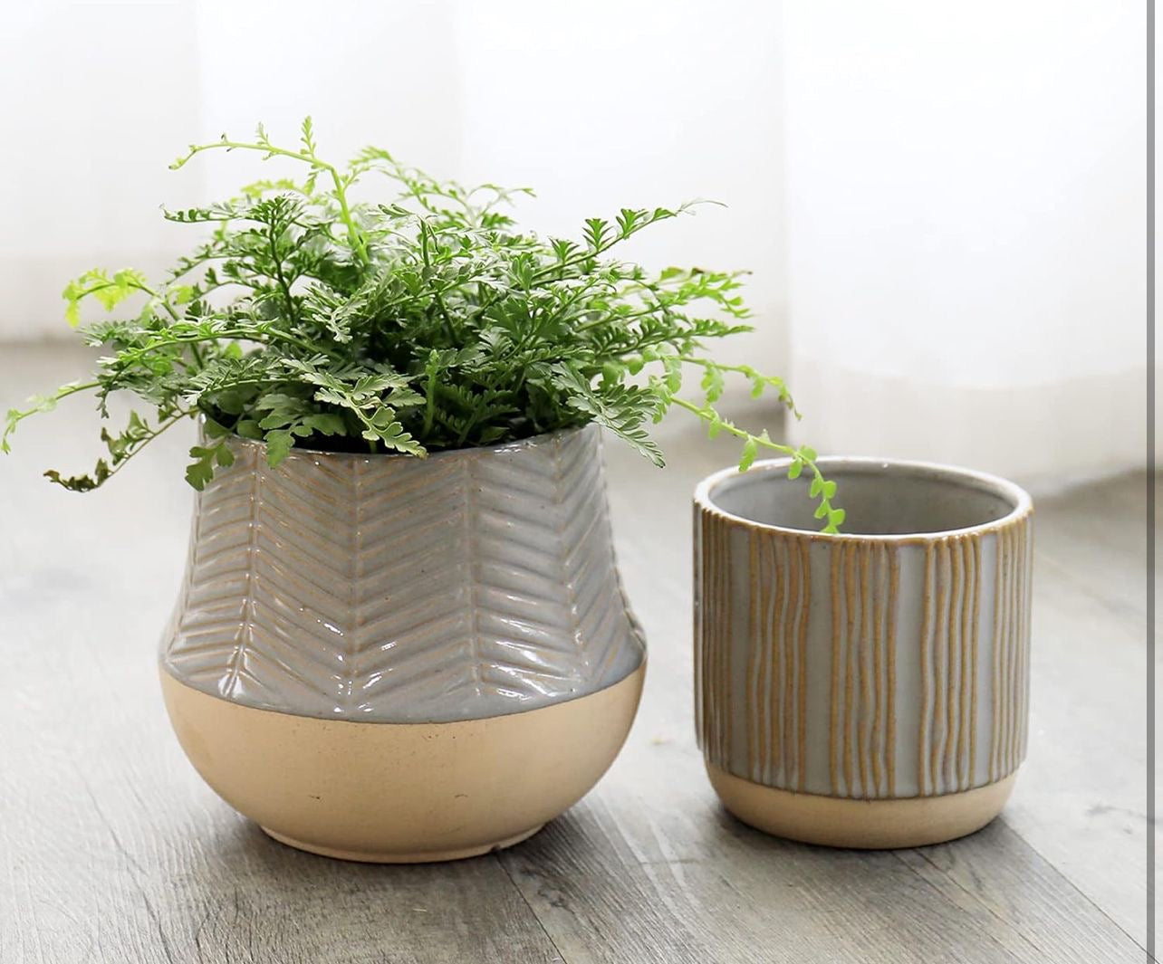 Serene Green planter (Set of 2)