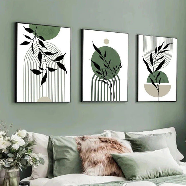 Leafy Serenity Wall Art (Set of 3) Hover Image