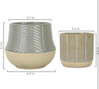 Serene Green planter (Set of 2)