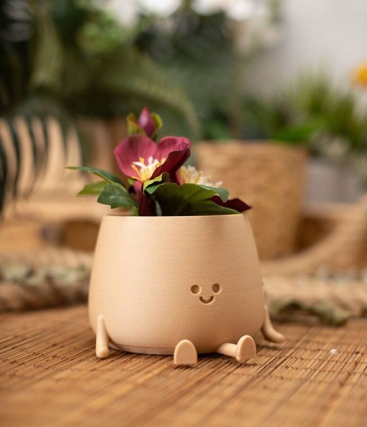 Happy Face Sitting Planter(Set of 2)