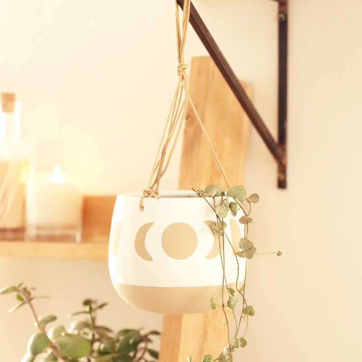 Moonphase hanging planter