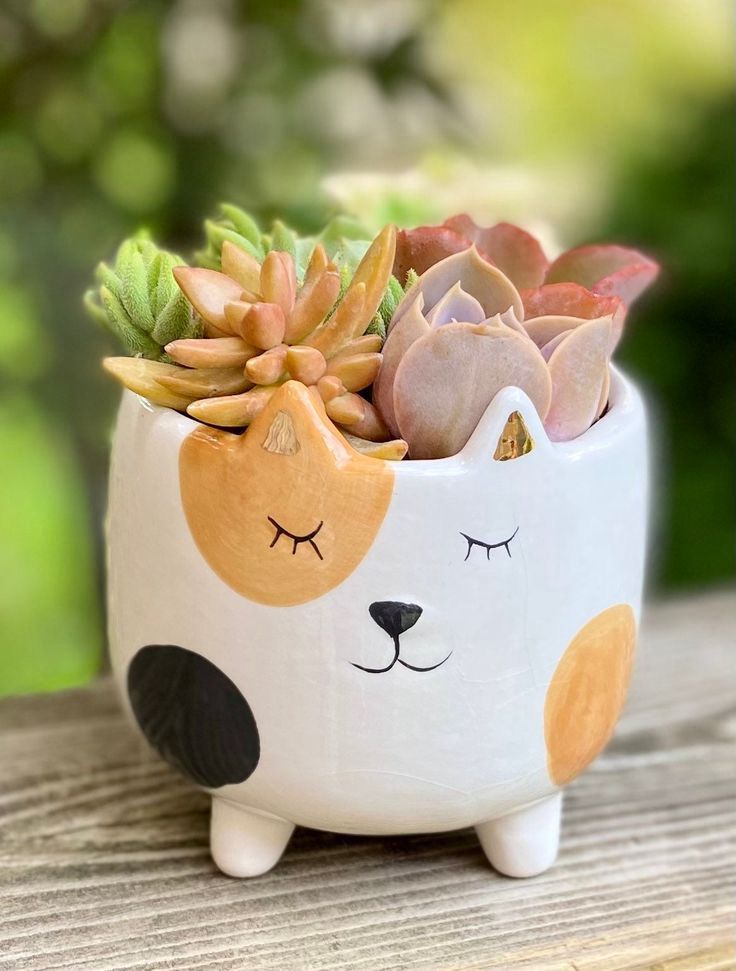 Spark Dazzle Cat Shape Planter