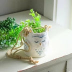 Owl Shaped Hanging Planter