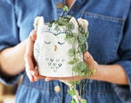 Owl Shaped Hanging Planter